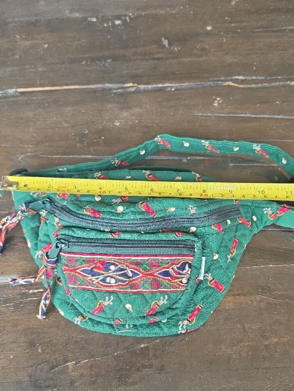 Vera Bradley Green Quilted Crossbody/Fanny Pack Golf Collectible 90s 80s Unique - Picture 10 of 11